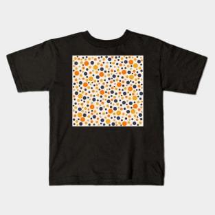 Autumn Colors Polka Dots on Cream Kids T-Shirt